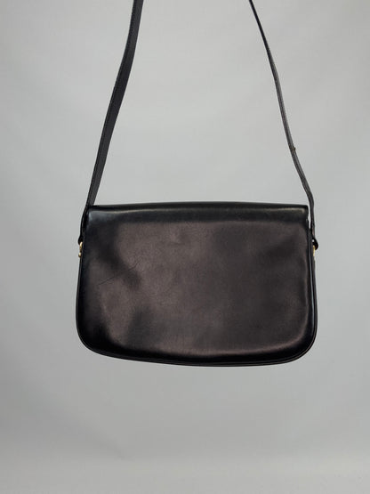 Gucci Horsebit 1955 Shoulder Bag with Gold and Silver Logo - Black