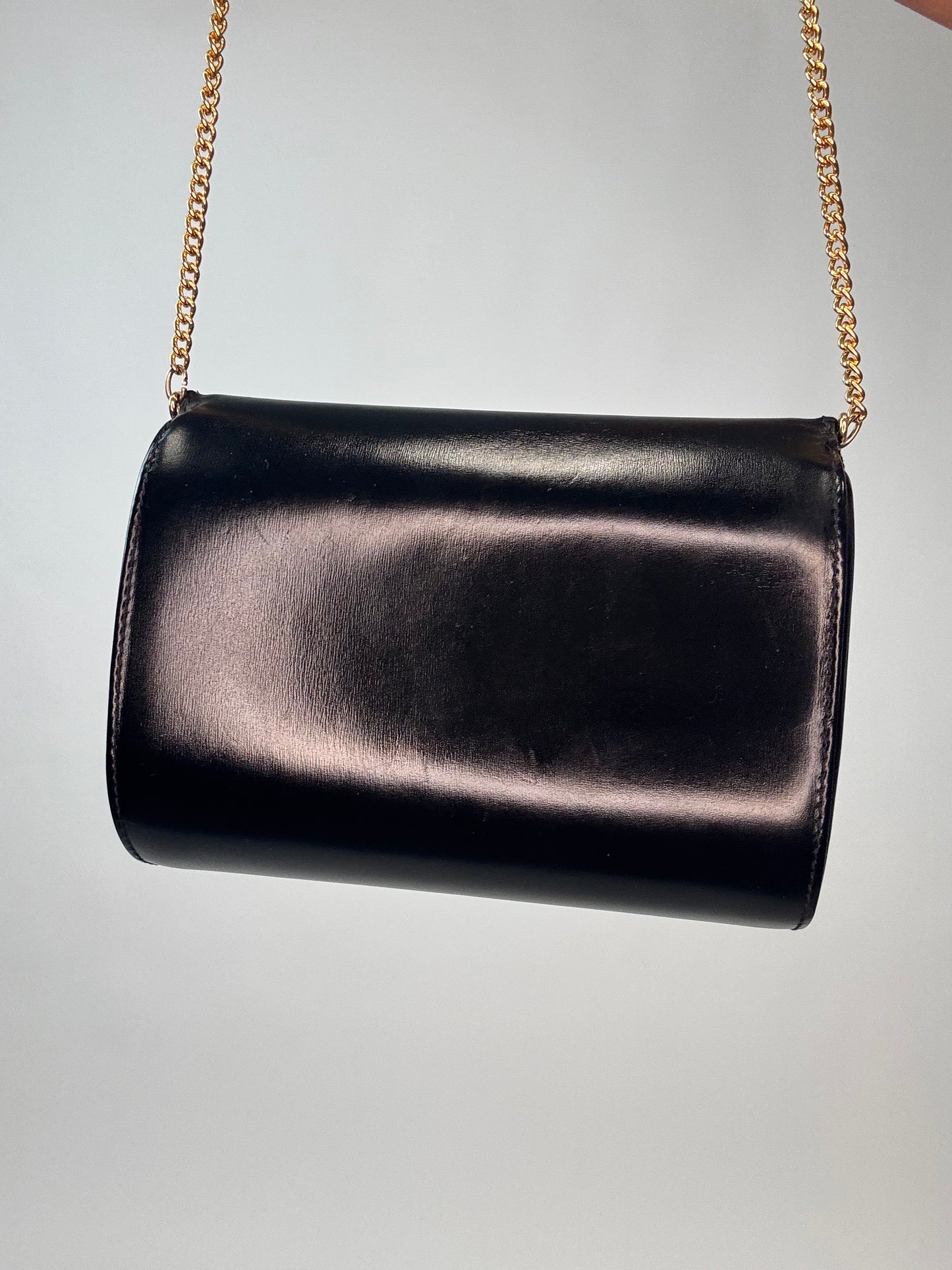 Gucci Interlocking Chain Shoulder Bag - Vintage - Black