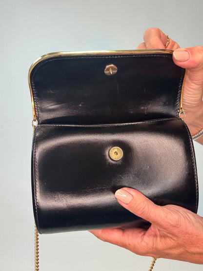 Gucci Interlocking Chain Shoulder Bag - Vintage - Black