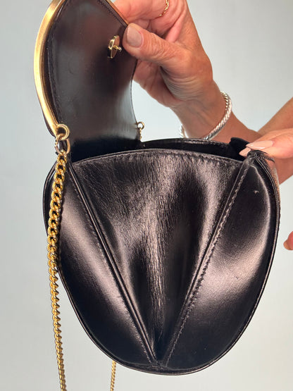 Gucci Interlocking Chain Shoulder Bag - Vintage - Black