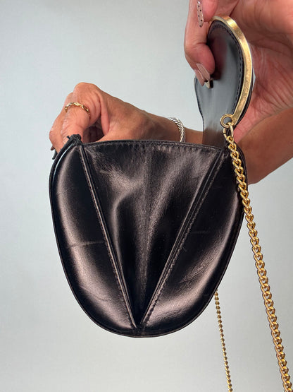 Gucci Interlocking Chain Shoulder Bag - Vintage - Black