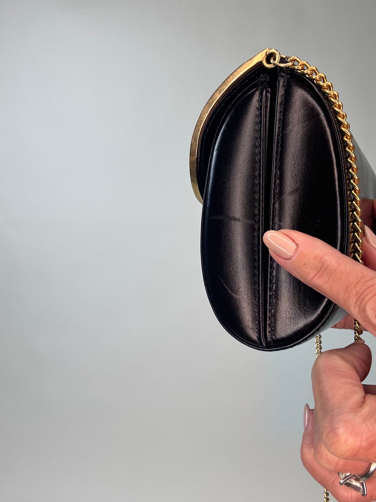 Gucci Interlocking Chain Shoulder Bag - Vintage - Black