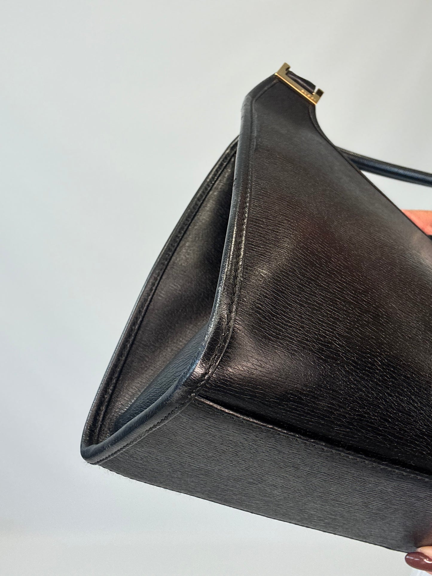 Gucci Jackie Bardot Leather Shoulder Bag - Black