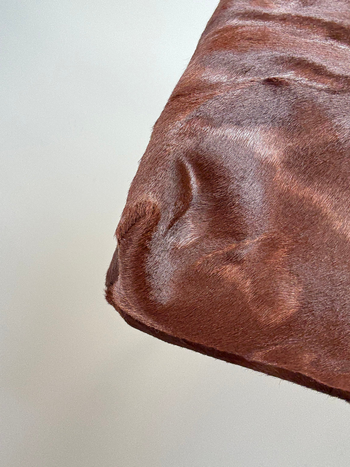Gucci by Tom Ford oversized shoulder bag in brown pony hair from the Fall/Winter 1996 runway collection. Back Left Corner