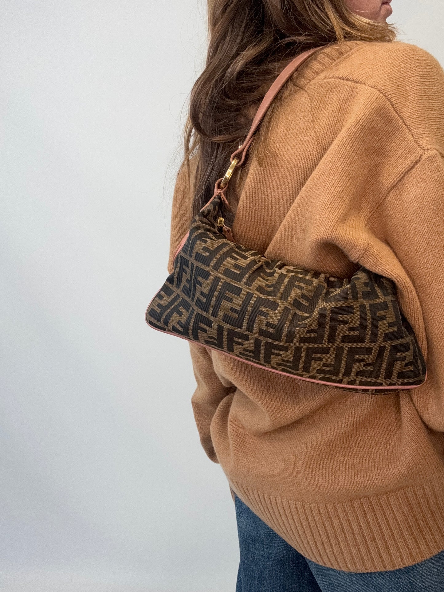 Fendi Zucca Hobo Shoulder Bag
