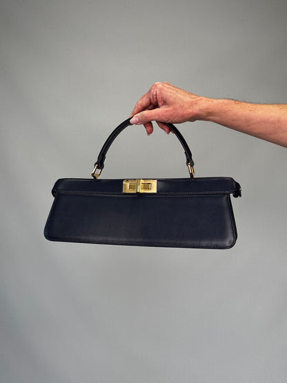 Fendi East West Peekaboo Bag- Navy