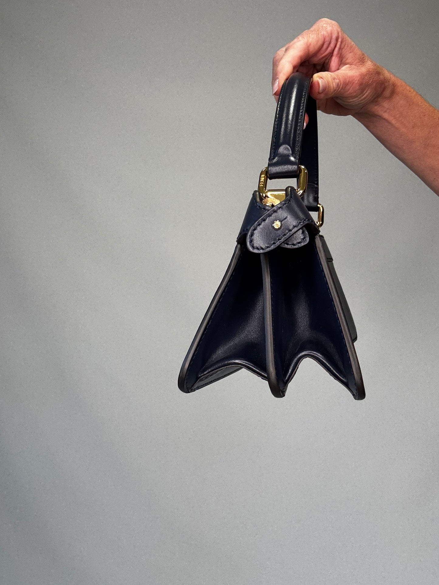Fendi East West Peekaboo Bag- Navy
