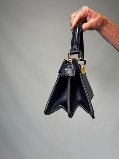 Fendi East West Peekaboo Bag- Navy