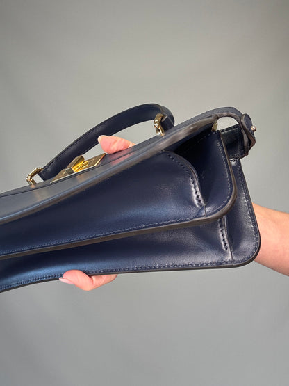 Fendi East West Peekaboo Bag- Navy