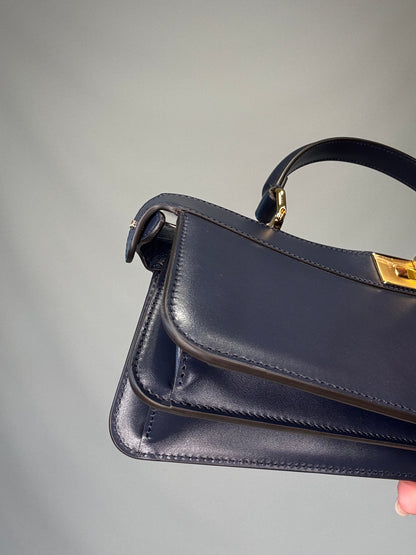 Fendi East West Peekaboo Bag- Navy