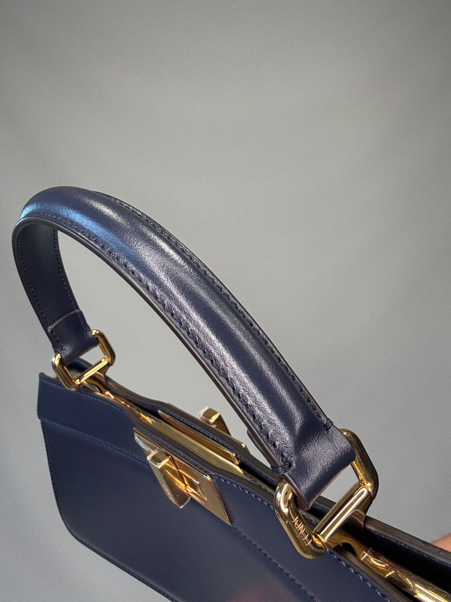 Fendi East West Peekaboo Bag- Navy