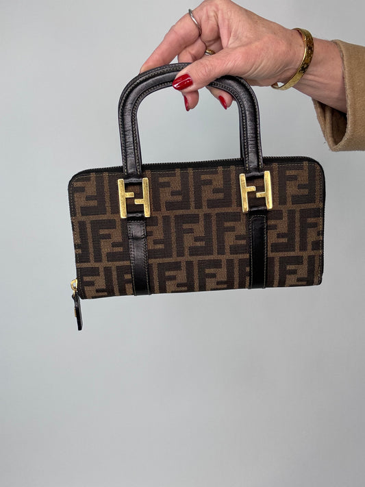 Fendi Vintage Zucca Wallet Rare Bag