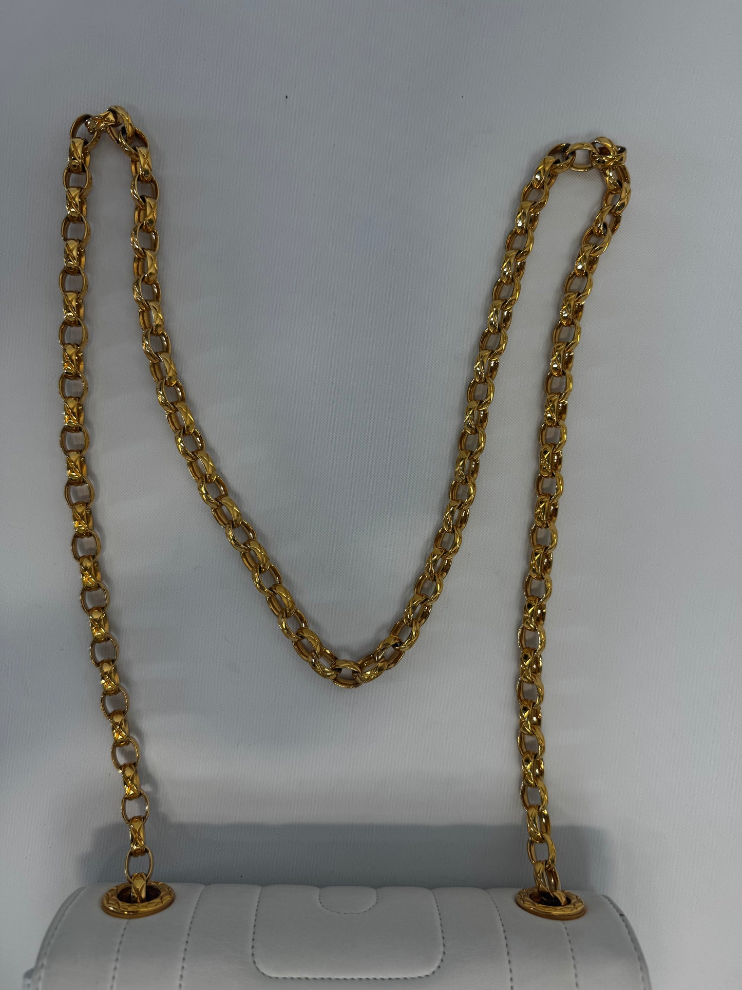 Chanel Rare Mini Sqaure Bijoux Chain Flap- White