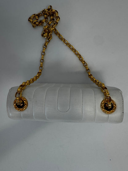 Chanel Rare Mini Sqaure Bijoux Chain Flap- White