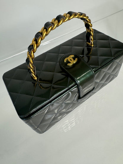 Chanel Vintage Vanity Quilted Patent Leather.