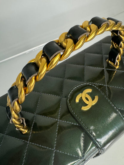 Chanel Vintage Vanity Quilted Patent Leather.