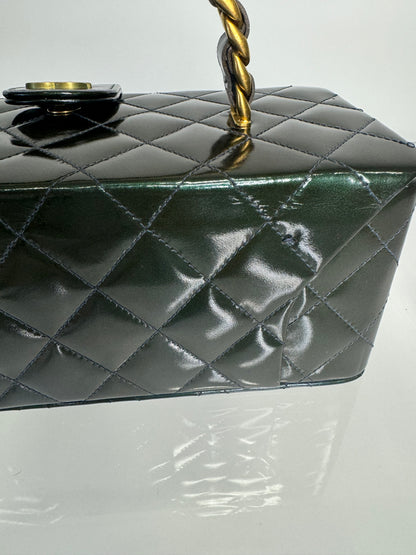 Chanel Vintage Vanity Quilted Patent Leather.