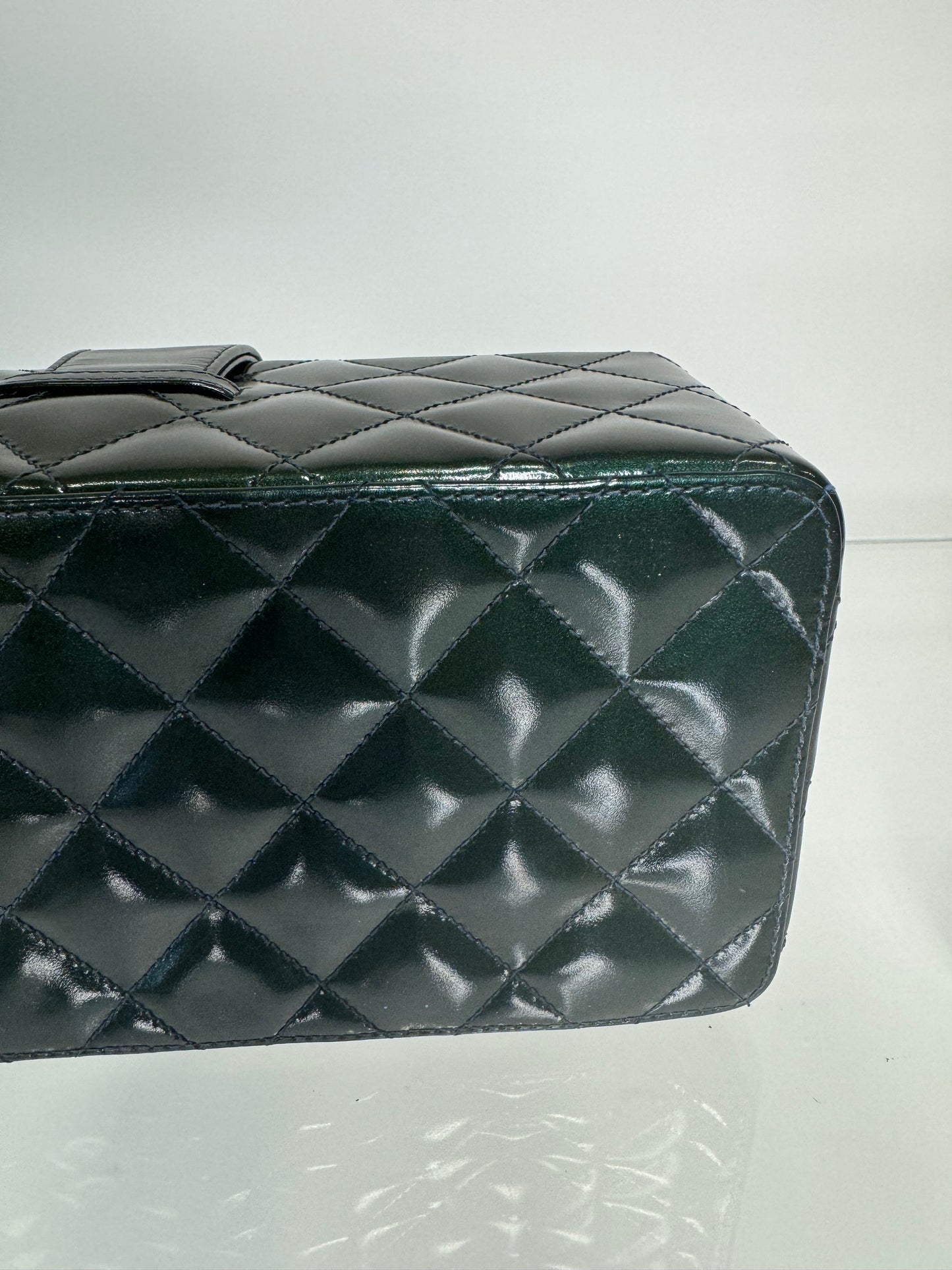 Chanel Vintage Vanity Quilted Patent Leather.