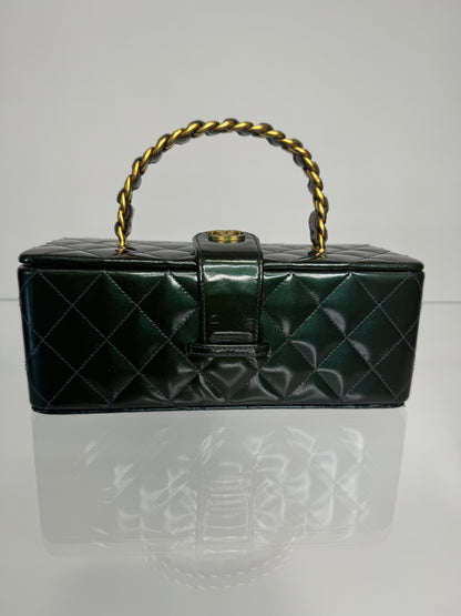 Chanel Vintage Vanity Quilted Patent Leather.