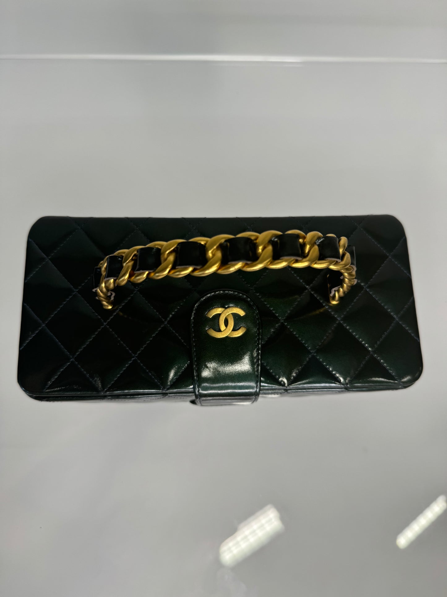 Chanel Vintage Vanity Quilted Patent Leather.