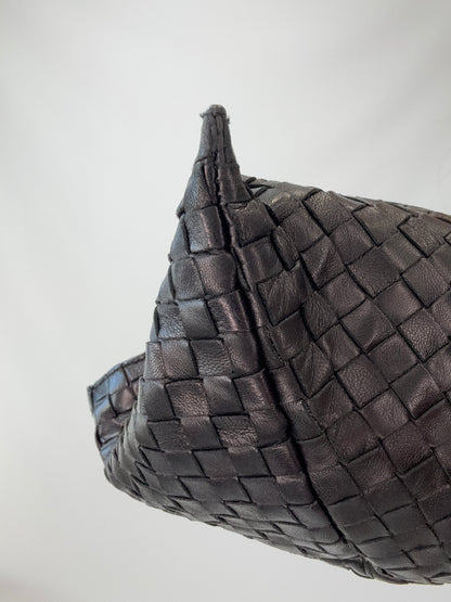 Bottega Veneta Intrecciato East West Shoulder Bag -Black