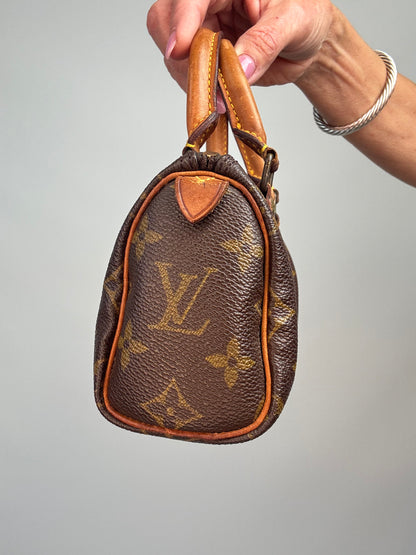 Louis Vuitton 1991 Monogram Mini Speedy HL with Shoulder Strap