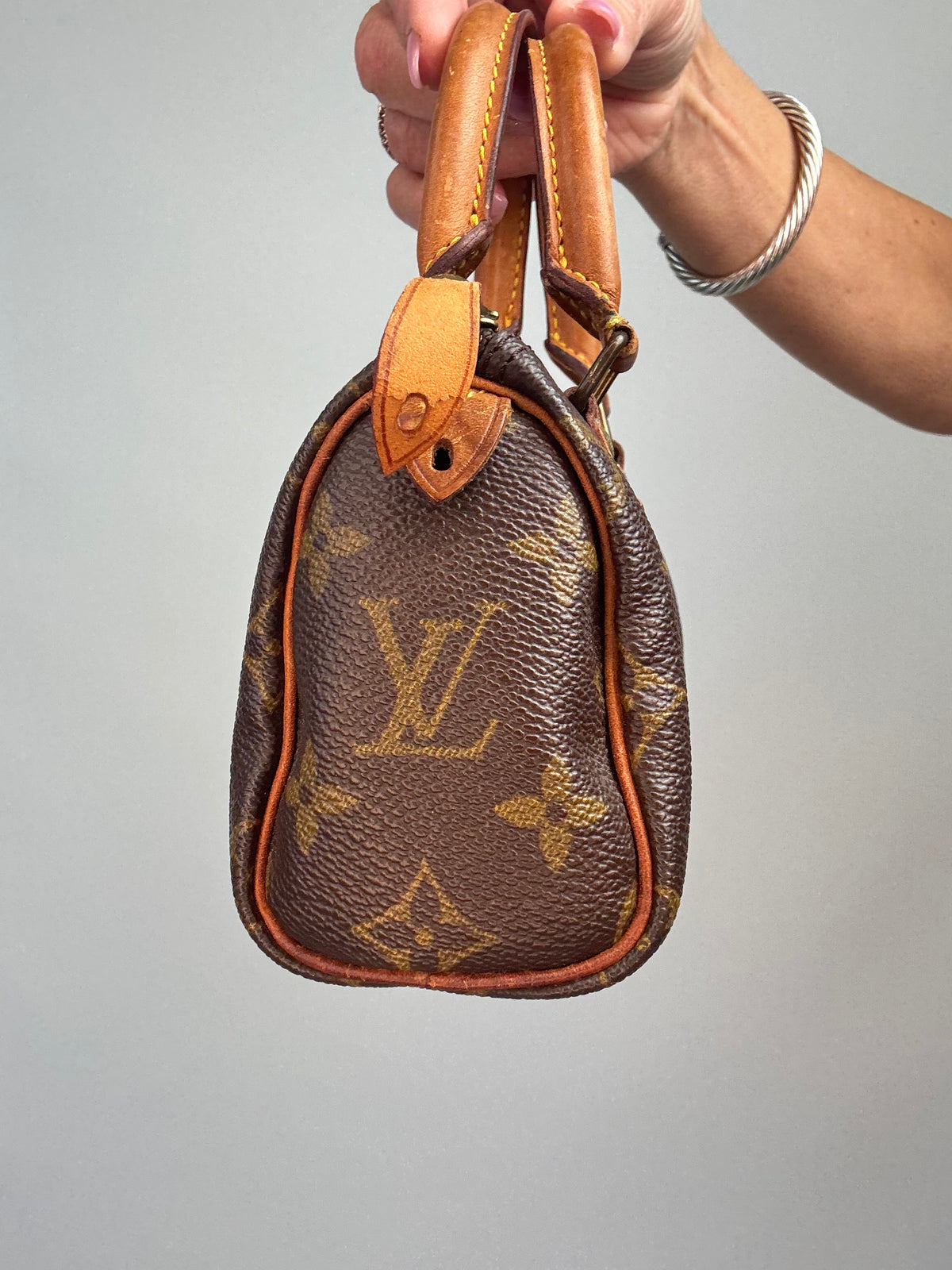 Louis Vuitton 1991 Monogram Mini Speedy HL with Shoulder Strap