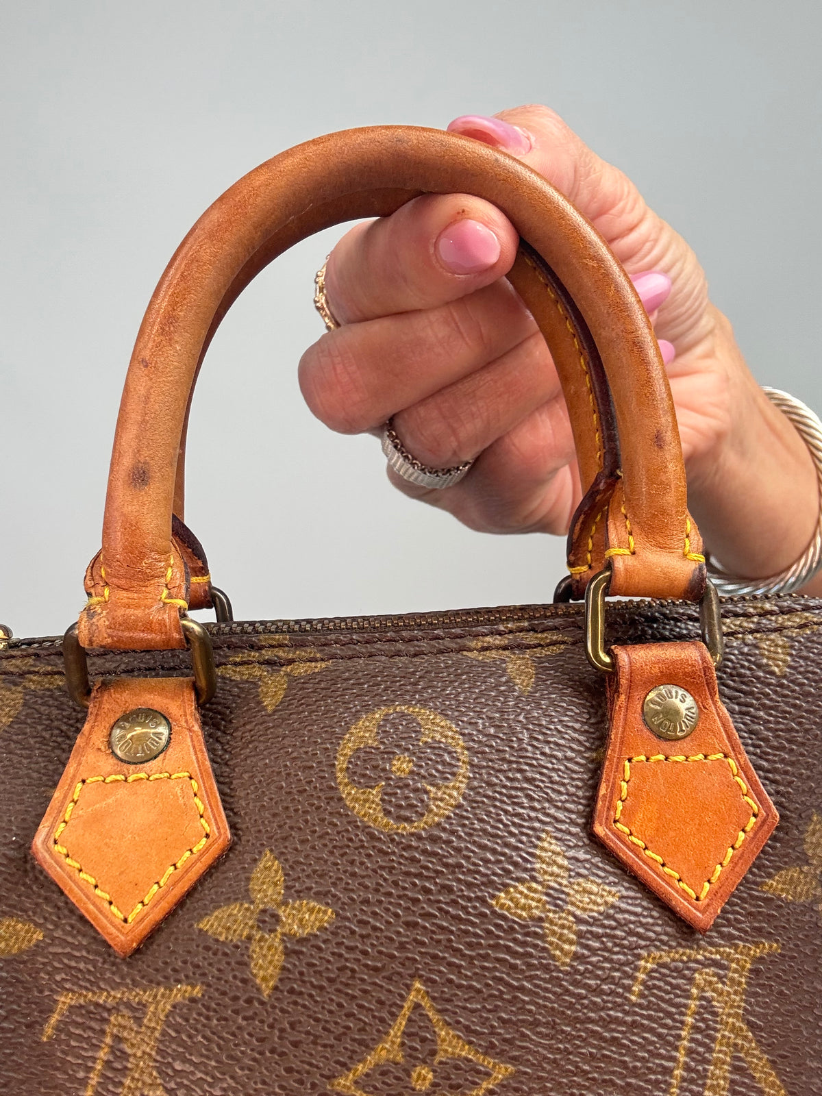 Louis Vuitton 1991 Monogram Mini Speedy HL with Shoulder Strap