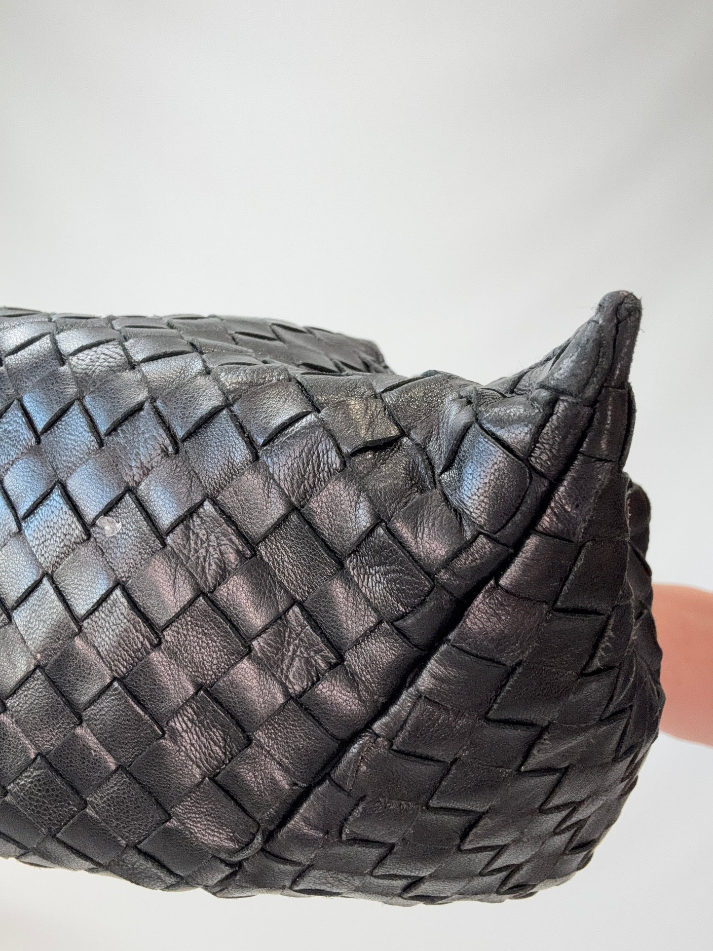 Bottega Veneta Intrecciato East West Shoulder Bag -Black