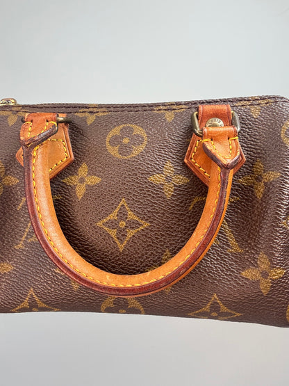Louis Vuitton 1991 Monogram Mini Speedy HL with Shoulder Strap