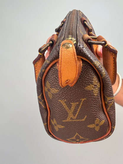 Louis Vuitton 1991 Monogram Mini Speedy HL with Shoulder Strap