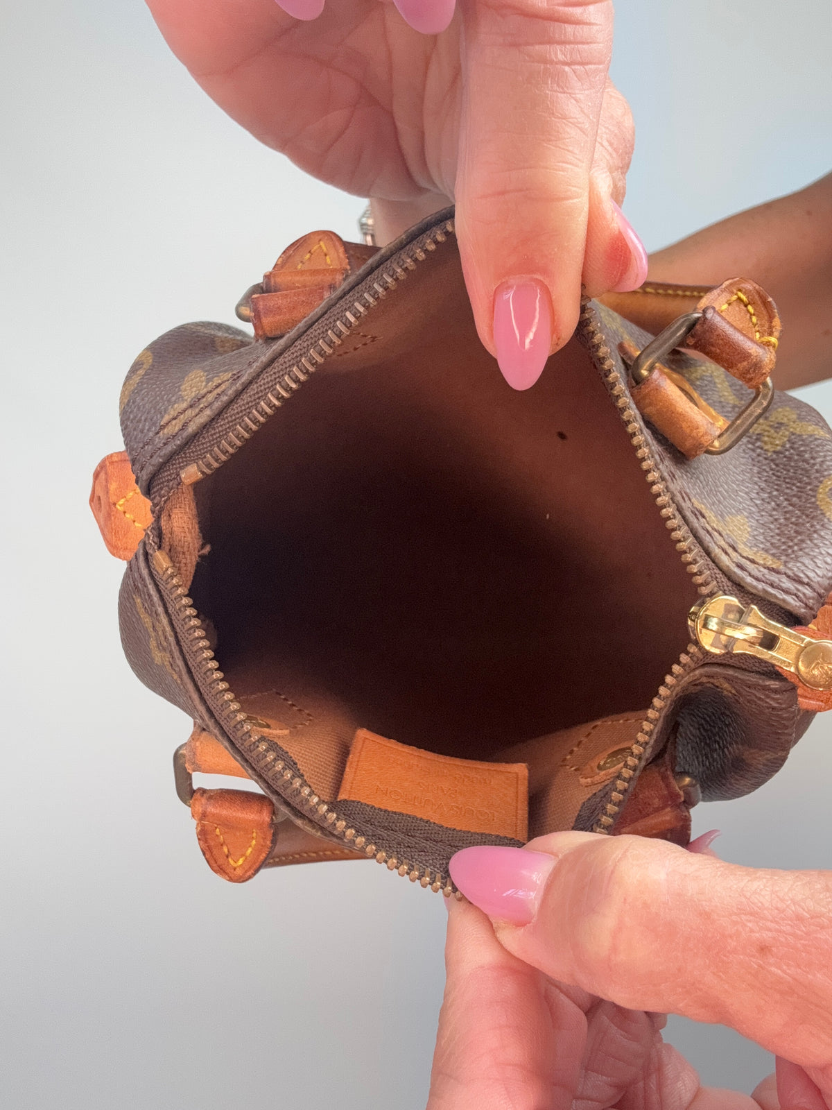 Louis Vuitton 1991 Monogram Mini Speedy HL with Shoulder Strap