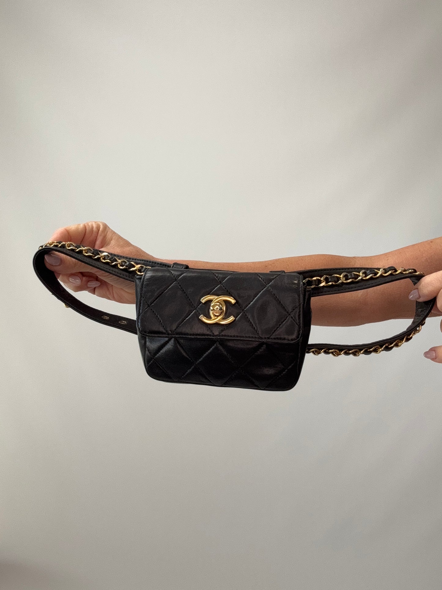 Chanel Vintage Turn Lock Belt Bag