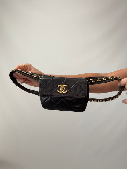 Chanel Vintage Turn Lock Belt Bag