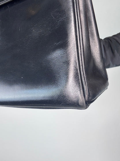 Hermes Vintage Kelly 28 Box Calfskin Leather Gold Hardware