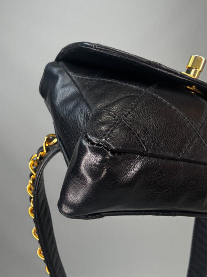 Chanel VIntage Chain Belt Bag -Black
