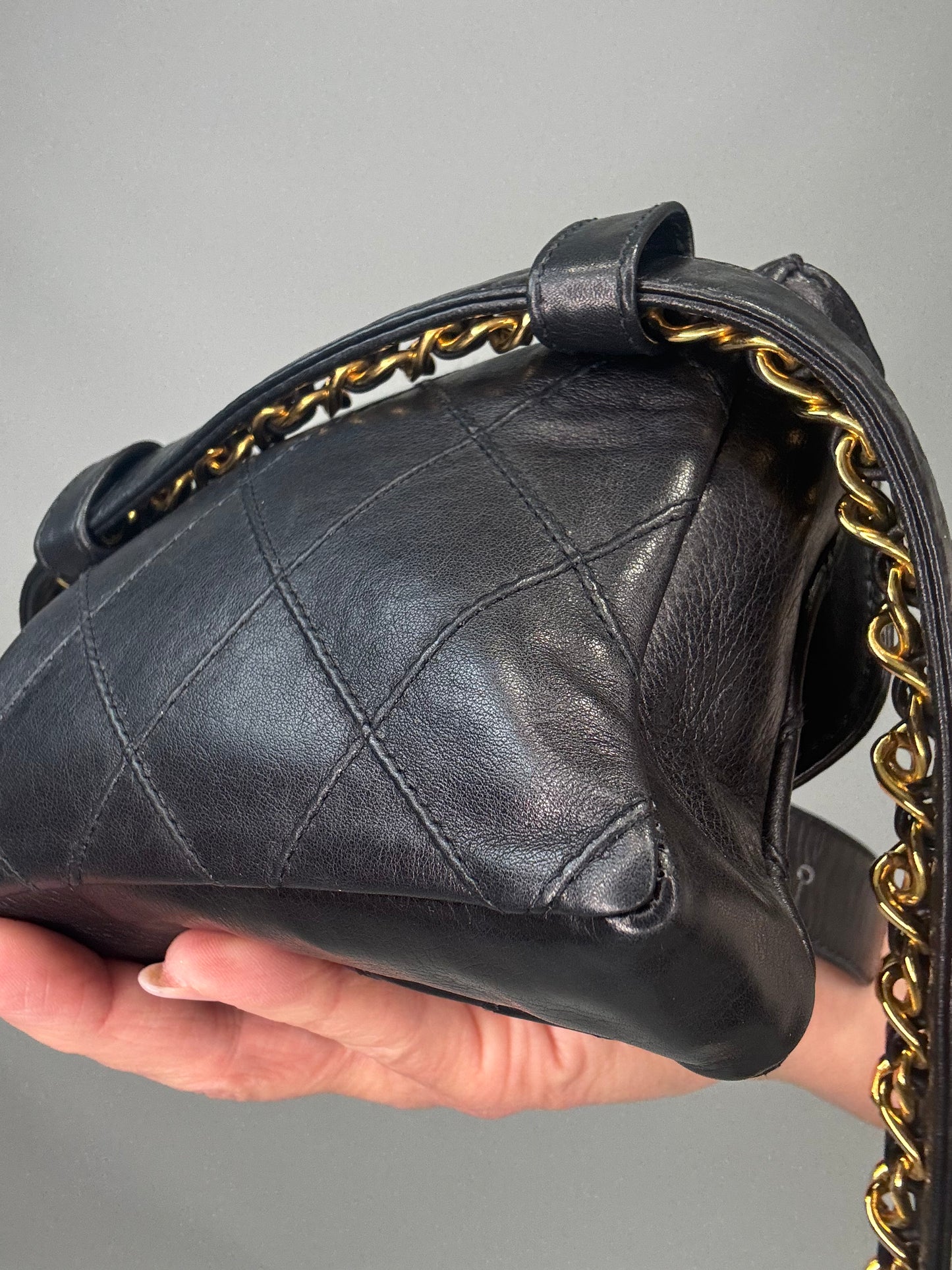 Chanel VIntage Chain Belt Bag -Black