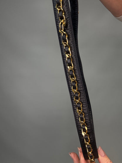 Chanel VIntage Chain Belt Bag -Black