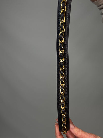 Chanel VIntage Chain Belt Bag -Black