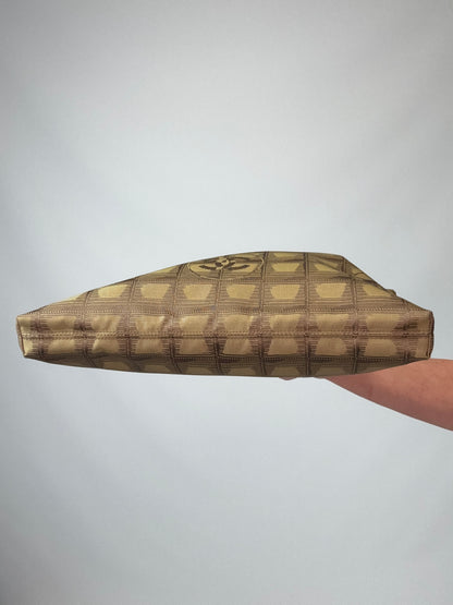 Chanel Travel Clutch – CC Monogram Jacquard & Leather