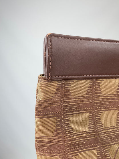 Chanel Travel Clutch – CC Monogram Jacquard & Leather