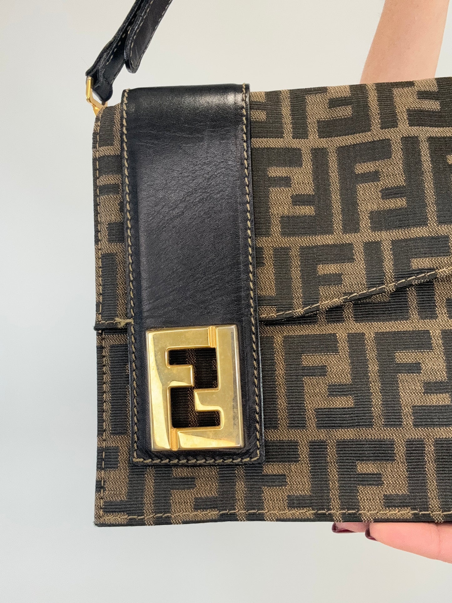 Fendi Zucca Vintage Two Sided Briefcase Bag