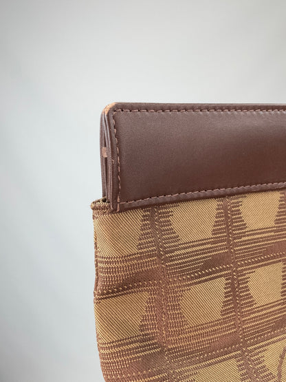 Chanel Travel Clutch – CC Monogram Jacquard & Leather