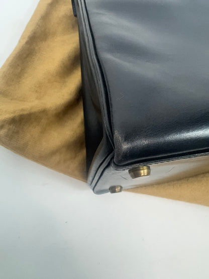 Hermes Vintage Kelly 28 Box Calfskin Leather Gold Hardware