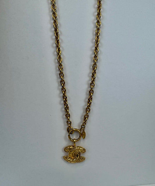 Chanel Quilted CC Pendant