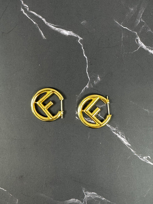 Fendi F Earring Hoops