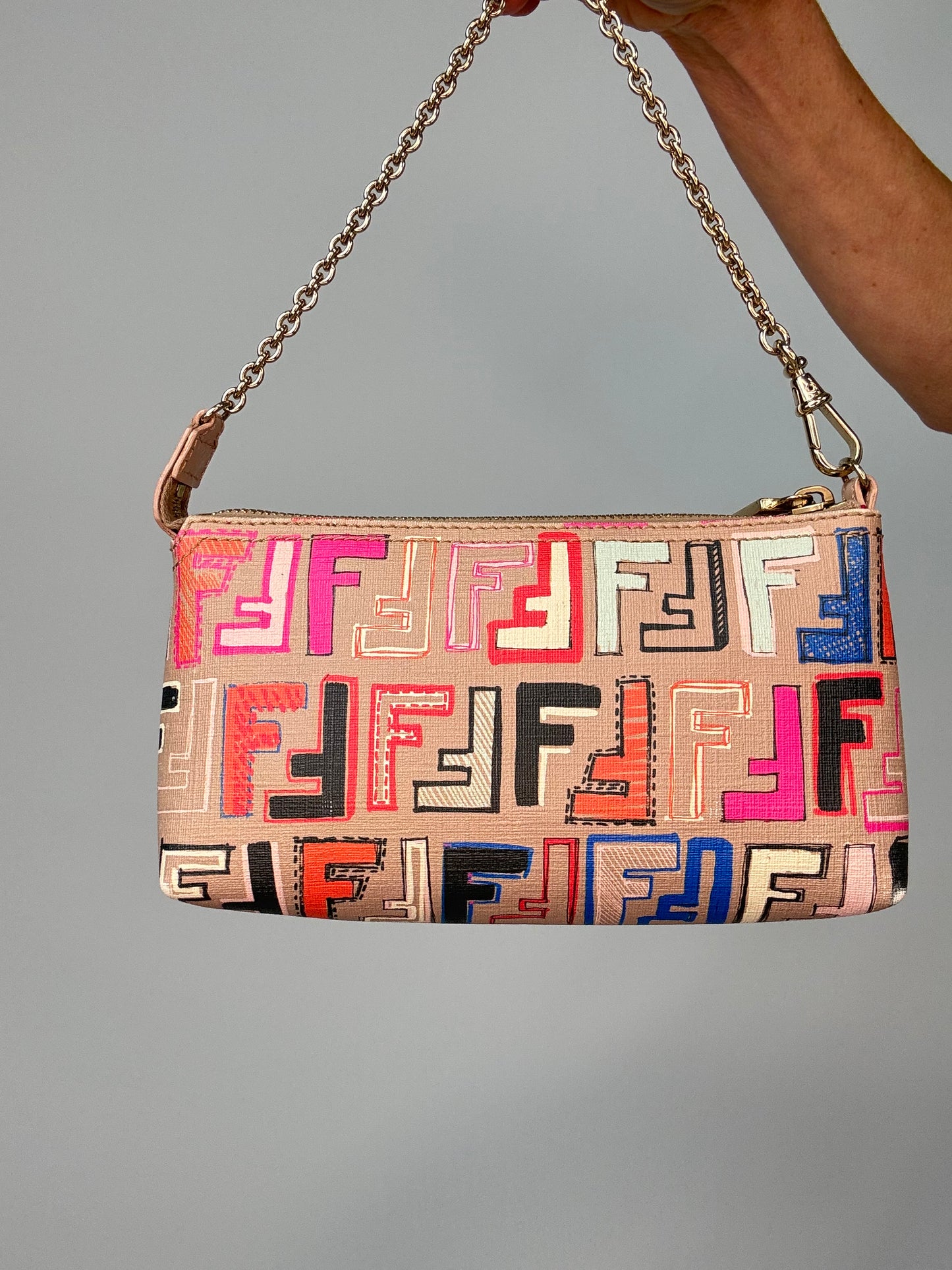 Fendi Spalmati Multi Color Pochette
