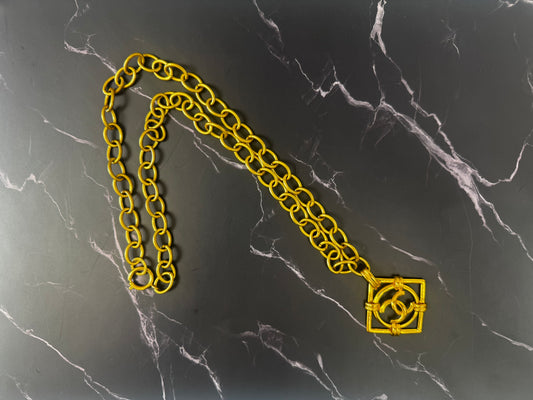 Chanel Vintage Diamond CC Pendant