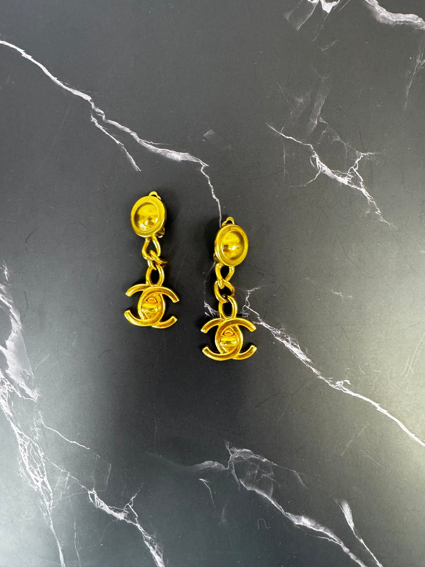 Chanel Turnlock 1996 Dangle Earrings