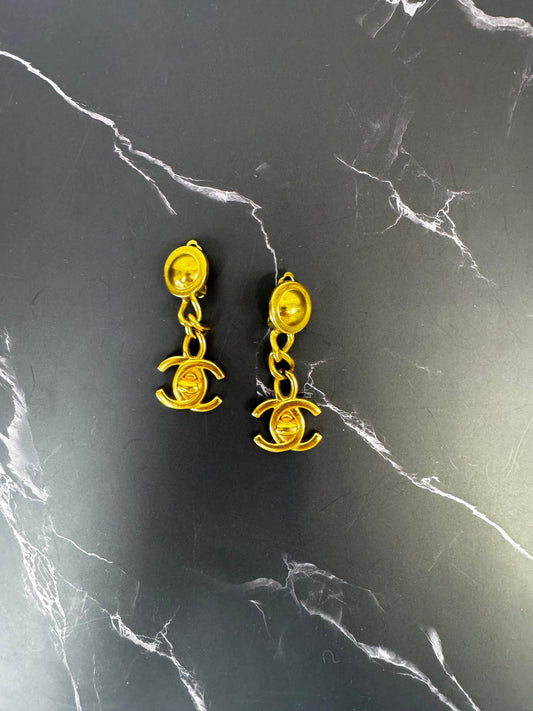 Chanel Turnlock 1996 Dangle Earrings